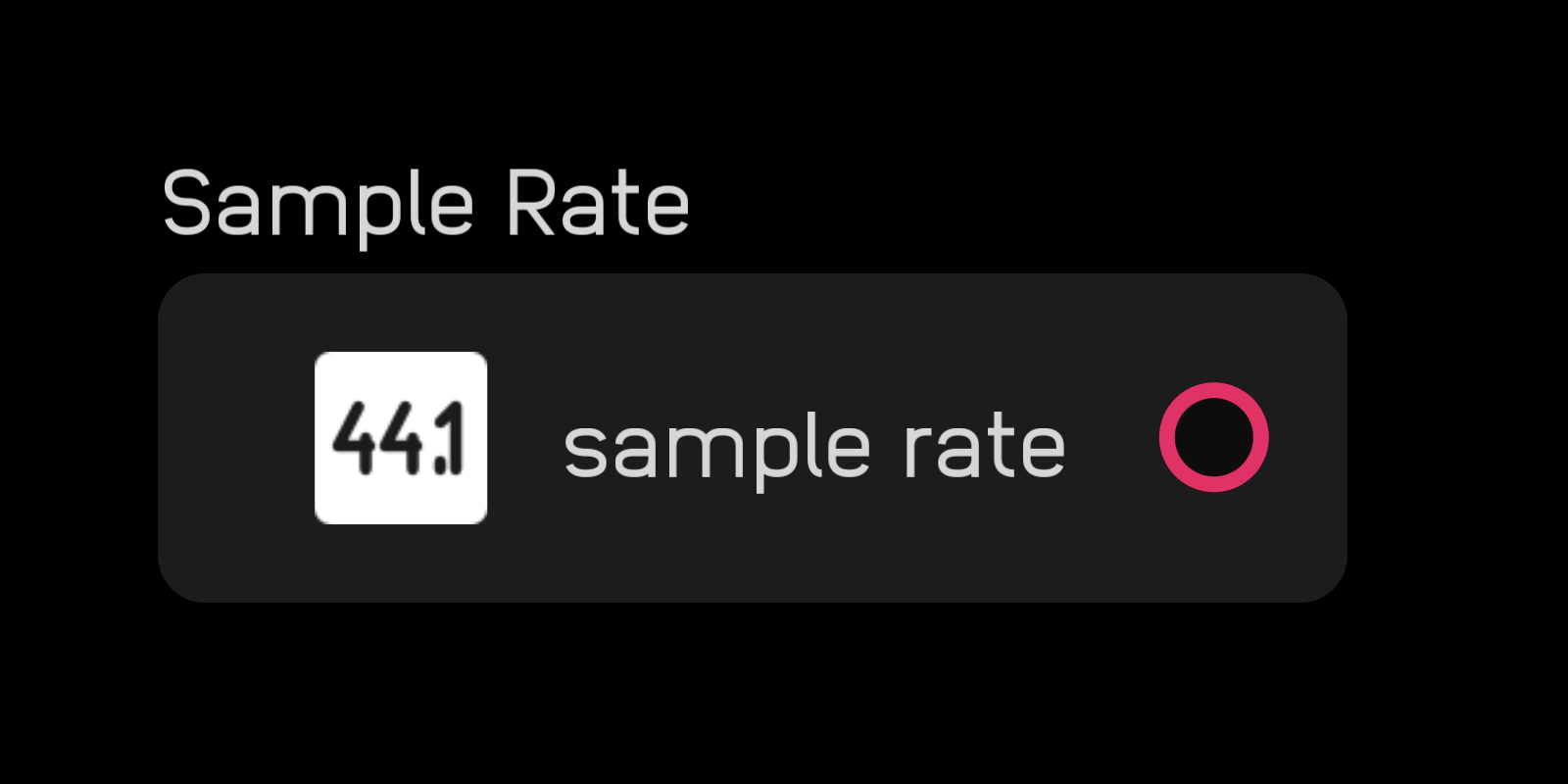 Sample rate node