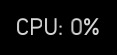 The CPU meter, located in the bottom left of the window