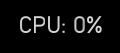 The CPU meter, located in the bottom left of the window