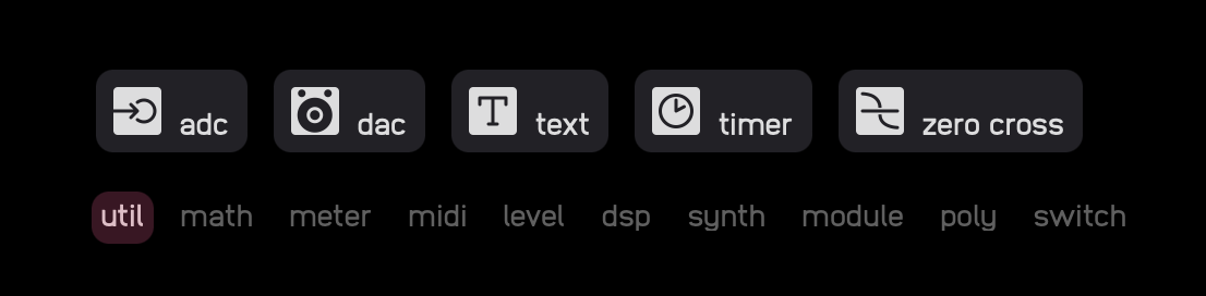 The node browser, located in the bottom right of the window