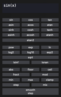 Expr node inspector panel